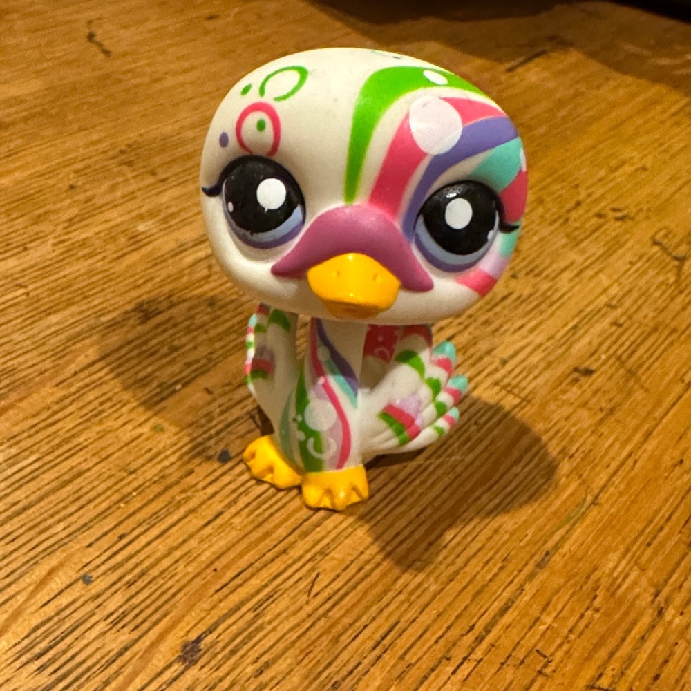 Rare littlest pet shop postcard swan #1578
